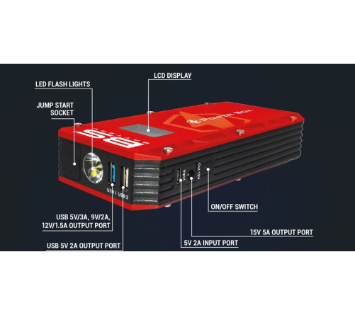 Booster de batterie BS BATTERY Power Box PB-02 avec chargeur USB - 1123664