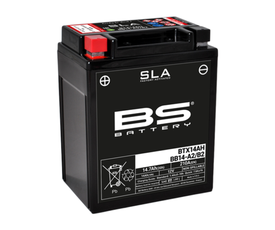 Batterie BS BATTERY SLA sans entretien activé usine - BTX14AH/BB14-A2/B2