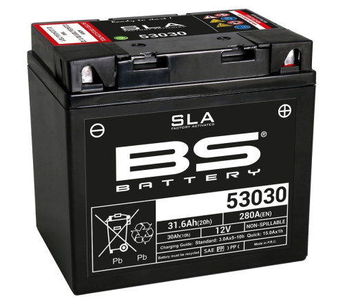 Batterie BS BATTERY SLA sans entretien activé usine - 53030 - 1080696