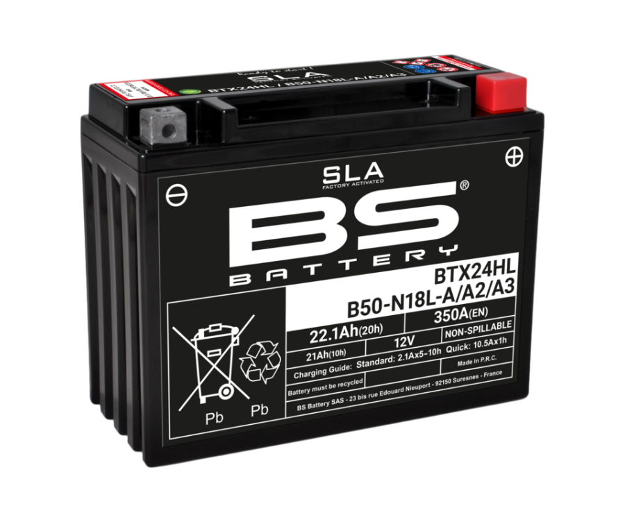 Batterie BS BATTERY SLA sans entretien activé usine - BTX24HL/B50-N18L-A/A2/A3