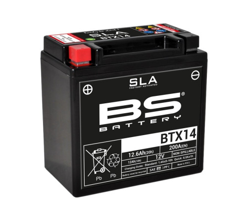 Batterie BS BATTERY SLA sans entretien activé usine - BTX14 - 1080672