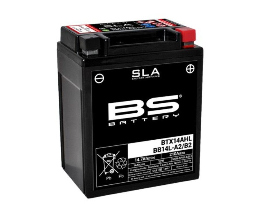 Batterie BS BATTERY SLA sans entretien activé usine - BTX14AHL / BB14L-A2/B2