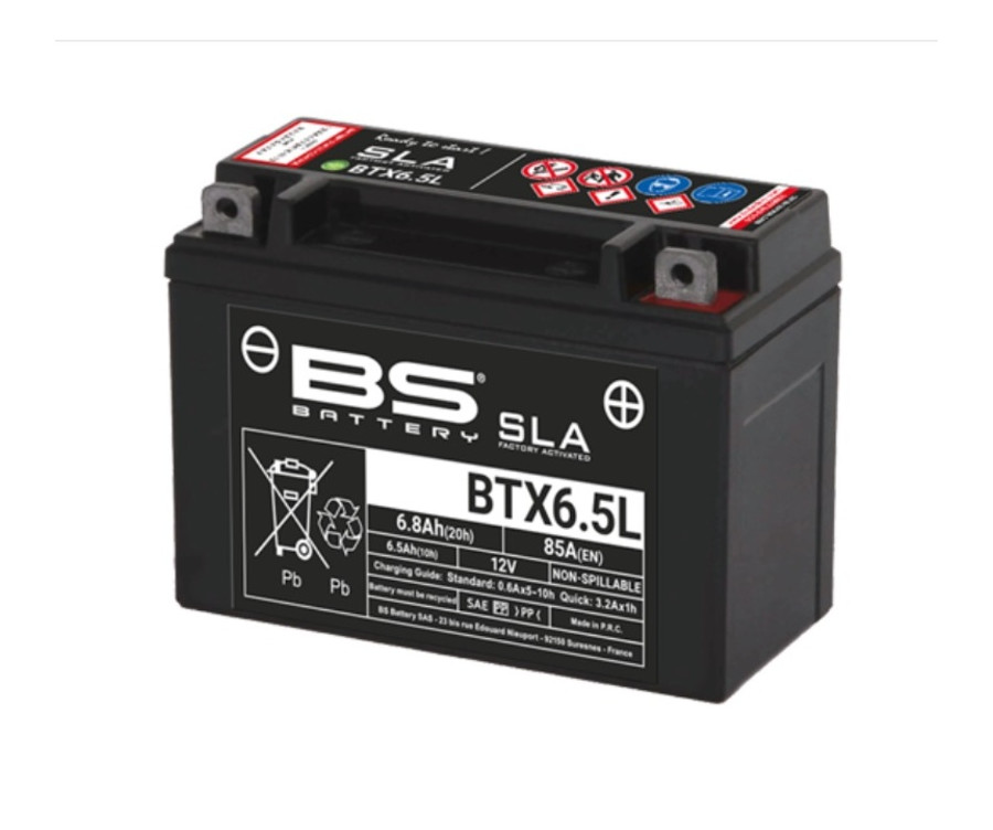 Batterie BS BATTERY SLA sans entretien activée usine - BTX6.5L 