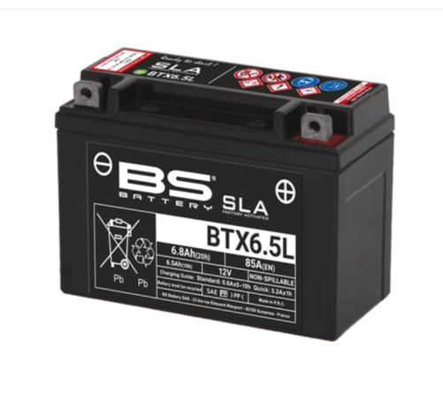 Batterie BS BATTERY SLA sans entretien activée usine - BTX6.5L 