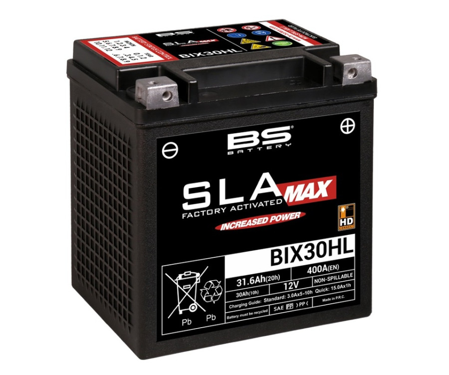 Batterie BS BATTERY SLA Max sans entretien activé usine - BIX30HL