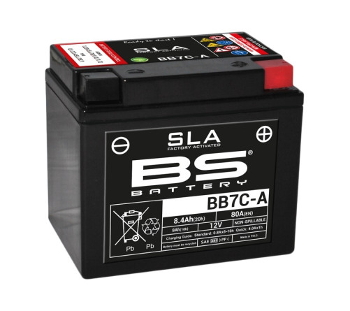 Batterie BS BATTERY SLA sans entretien activé usine - BB7C-A - 1080694