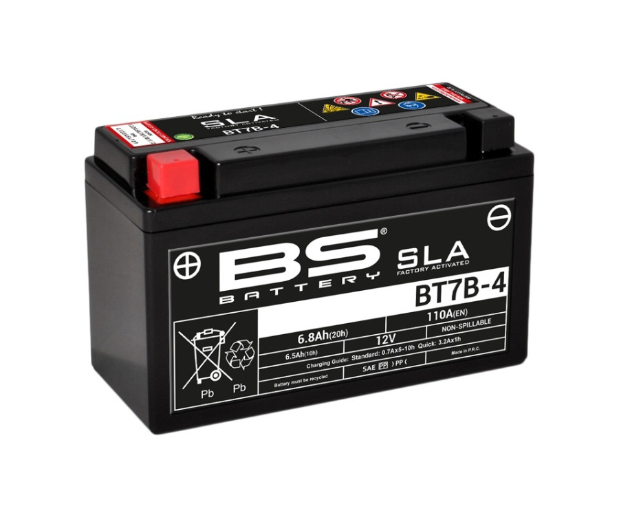 Batterie BS BATTERY SLA sans entretien activé usine - BT7B-4