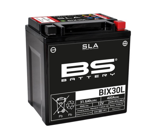 Batterie BS BATTERY SLA sans entretien activé usine - BIX30L - 1080653