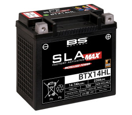 Batterie BS BATTERY SLA Max sans entretien activé usine - BTX14HL - 1080697