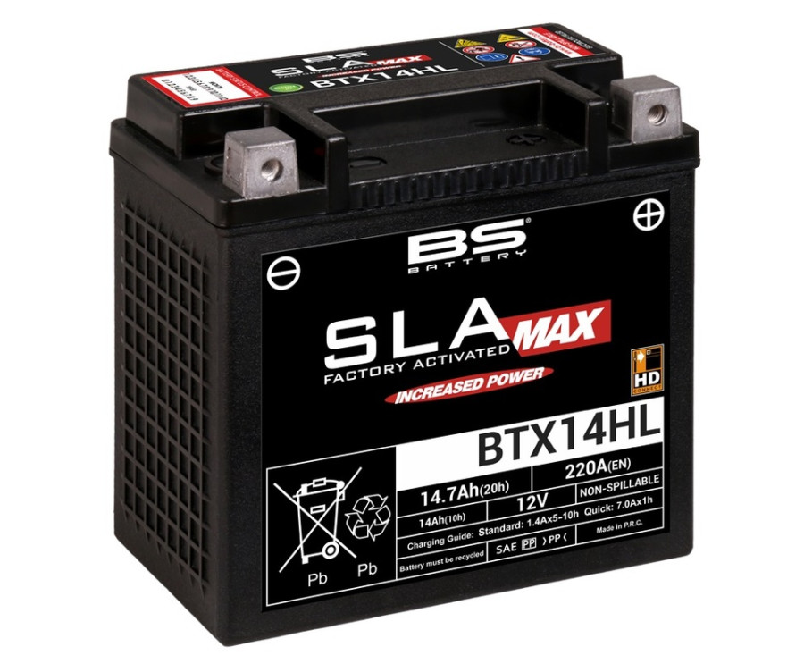 Batterie BS BATTERY SLA Max sans entretien activé usine - BTX14HL