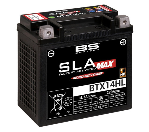 Batterie BS BATTERY SLA Max sans entretien activé usine - BTX14HL - 1080697