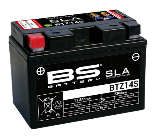 Batterie BS BATTERY SLA sans entretien activé usine - BTZ14S - 1080704