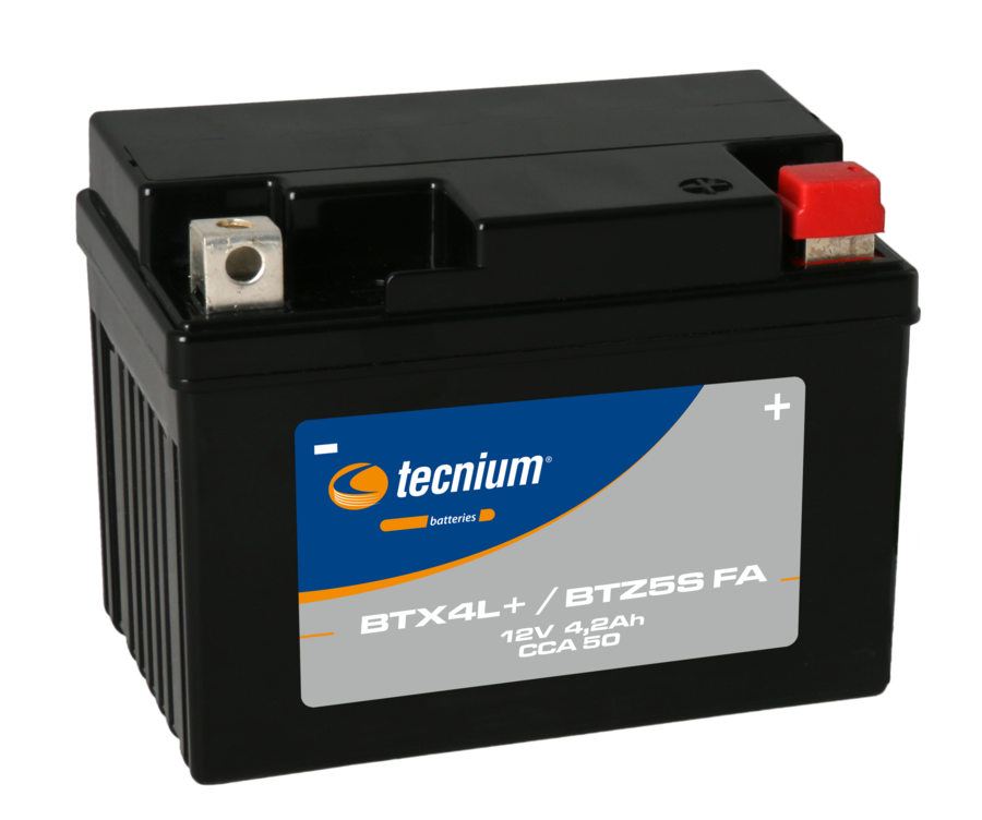 Batterie TECNIUM sans entretien activé usine - BTX4L+/BTZ5S