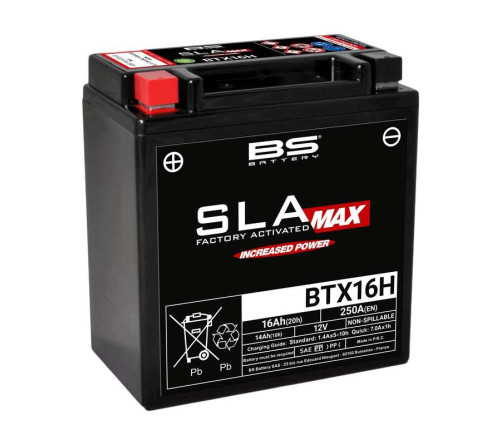 Batterie BS BATTERY SLA Max sans entretien activé usine - BTX16H - 1080699