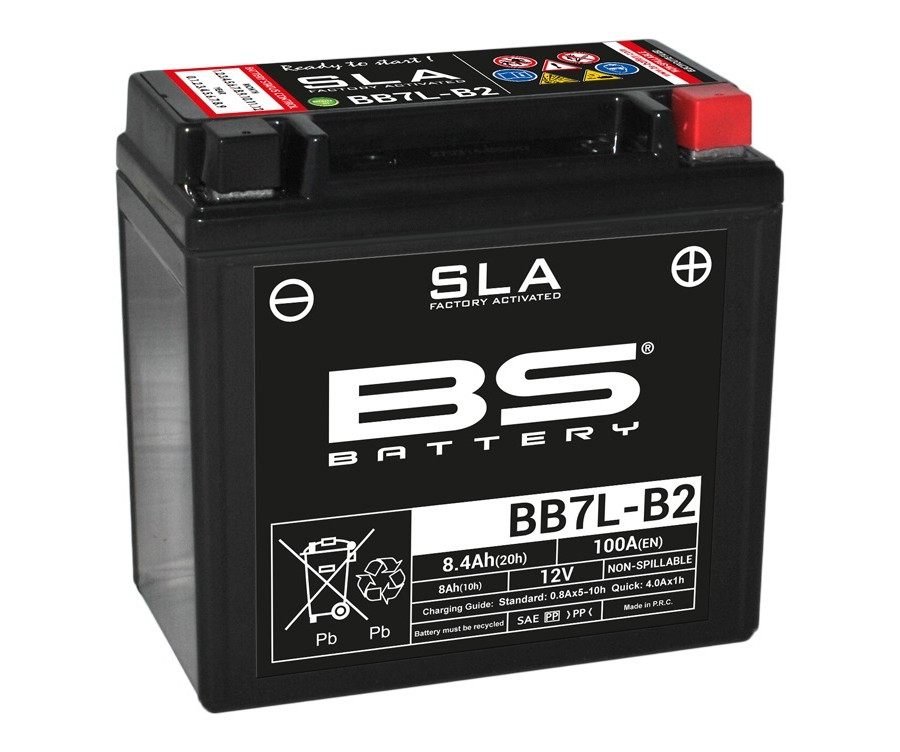 Batterie BS BATTERY SLA sans entretien activé usine - BB7L-B2