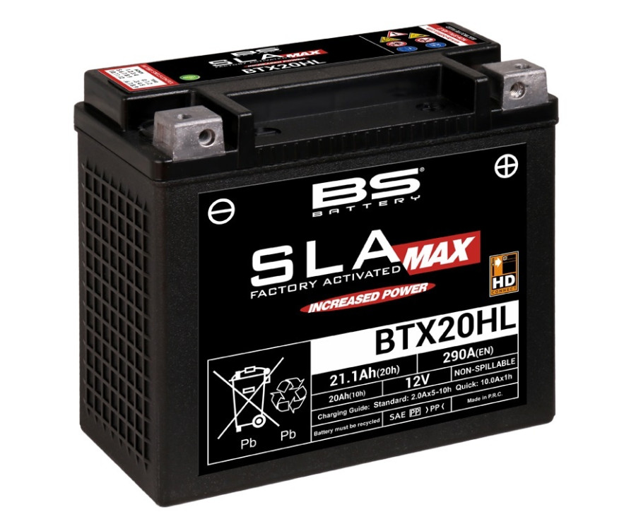 Batterie BS BATTERY SLA Max sans entretien activé usine - BTX20HL