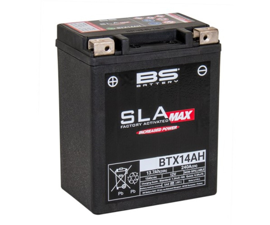 Batterie BS BATTERY SLA Max sans entretien activé usine - BTX14AH MAX FA