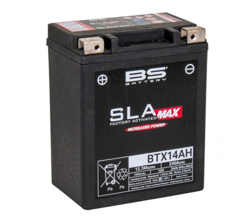 Batterie BS BATTERY SLA Max sans entretien activé usine - BTX14AH MAX FA - 1113775