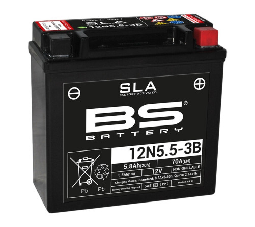 Batterie BS BATTERY SLA sans entretien activé usine - 12N5.5-3B