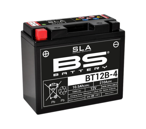 Batterie BS BATTERY SLA sans entretien activé usine - BT12B-4