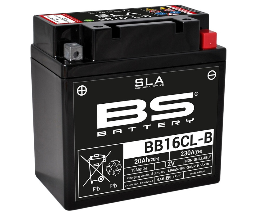 Batterie BS BATTERY SLA sans entretien activé usine - BB16CL-B