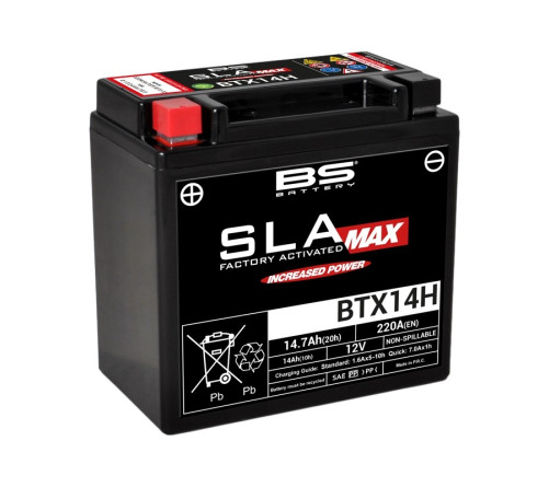 Batterie BS BATTERY SLA Max sans entretien activé usine - BTX14H - 1077866