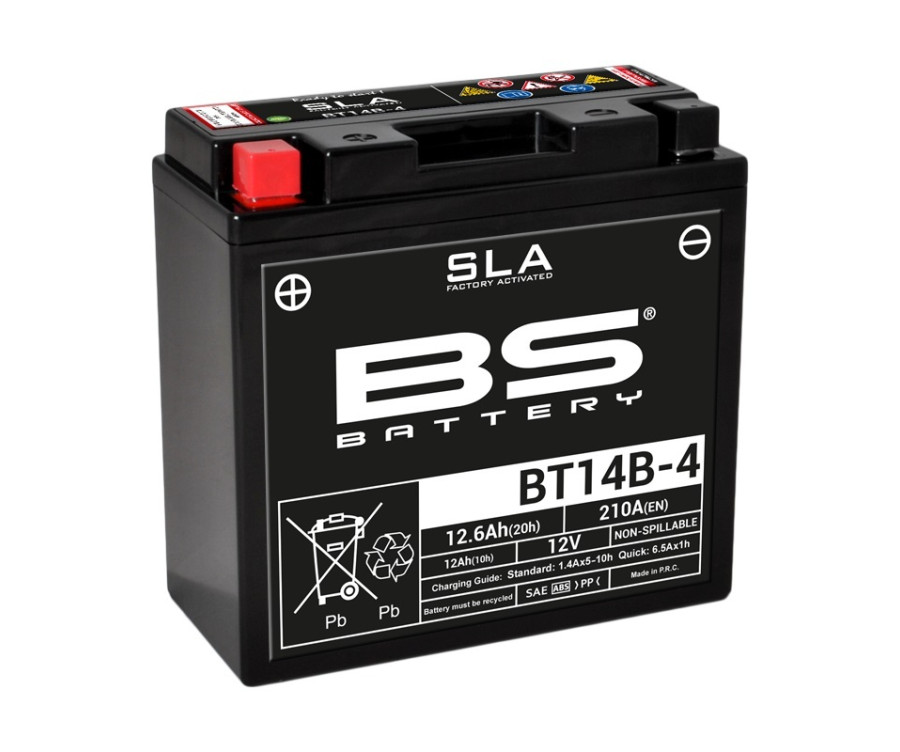 Batterie BS BATTERY SLA sans entretien activé usine - BT14B-4