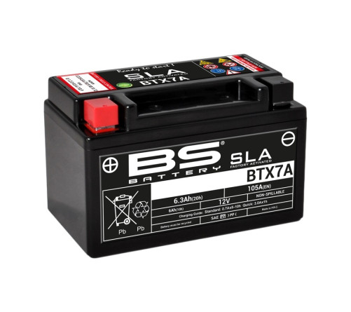 Batterie BS BATTERY SLA sans entretien activé usine - BTX7A