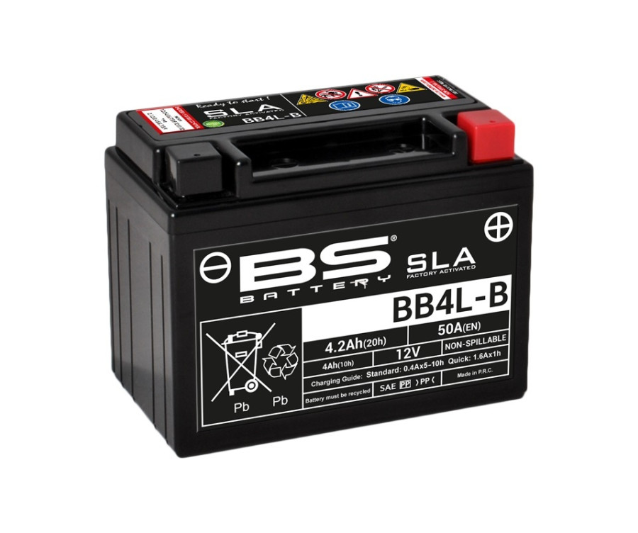 Batterie BS BATTERY SLA sans entretien activé usine - BB4L-B