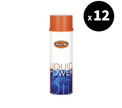 Huile filtre à air TWIN AIR Liquid Power - spray 500ml x12