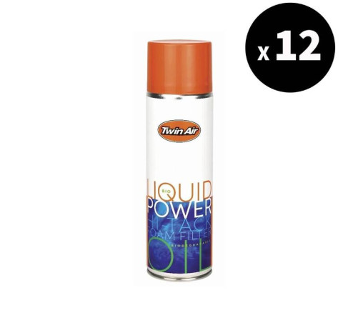 Huile pour filtre à air TWIN AIR Bio Liquid Power Foam biodégradable - 500ml x12 - 3064936