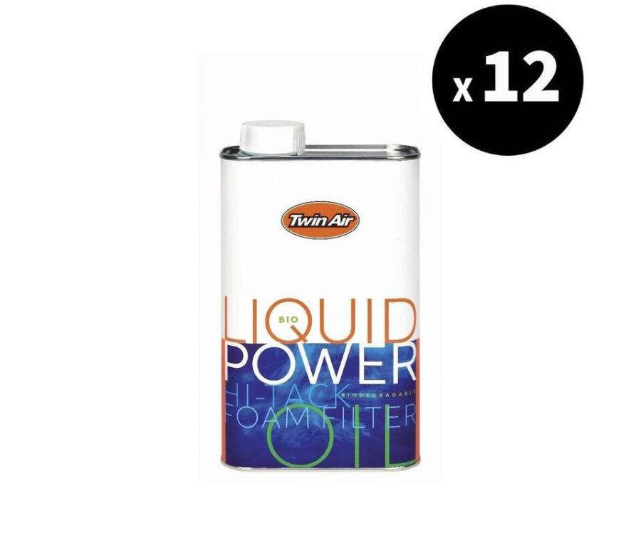 Huile pour filtre à air TWIN AIR Bio Liquid Power Foam biodégradable - Bidon 1L x12