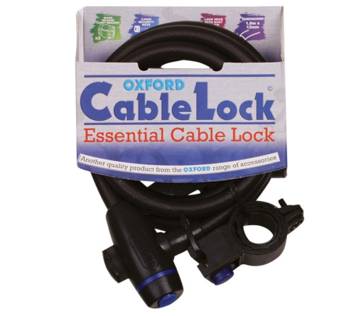 Cable antivol OXFORD Cablelock - 1,5m x 25mm fumé - 1068318