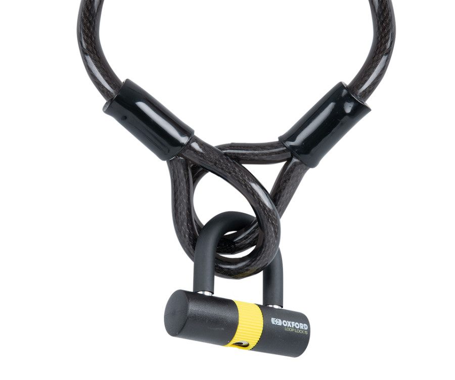 Câble antivol OXFORD Loop Lock15 + Mini-cadenas - 15mm x 2.0m