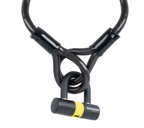 Câble antivol OXFORD Loop Lock15 + Mini-cadenas - 15mm x 2.0m - 1121667