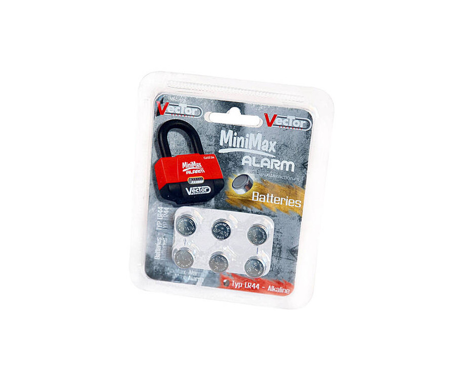 Piles pour antivol VECTOR Minimax+ Alarm - 1,5V (6 pièces)