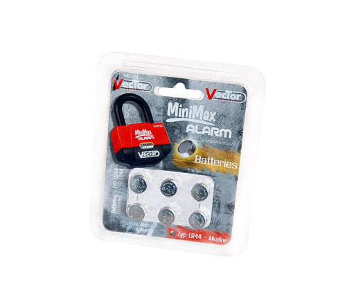 Piles pour antivol VECTOR Minimax+ Alarm - 1,5V (6 pièces)