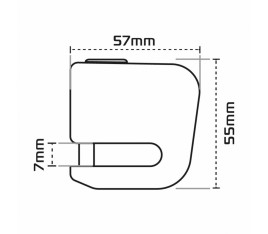 Bloque-disque OXFORD XA5 Alarm - noir