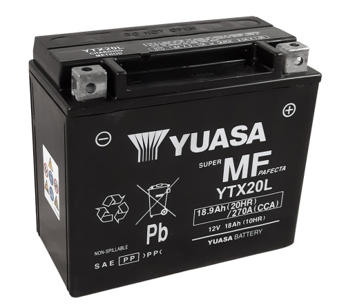 Batterie YUASA W/C sans entretien activée usine - YTX20L FA