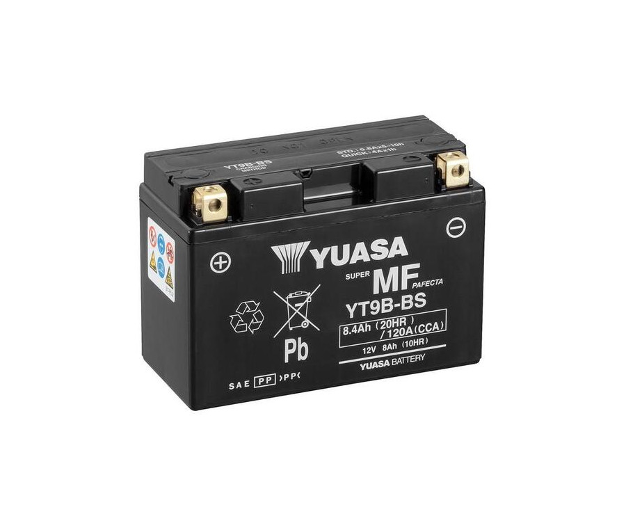 Batterie YUASA W/C sans entretien activée usine - YT9B