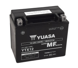 Batterie YUASA W/C sans entretien activée usine - YTX12 FA