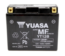 Batterie YUASA W/C sans entretien activée usine - YT12B FA