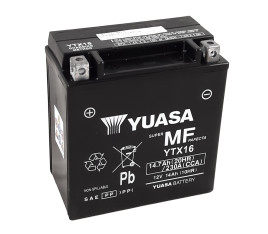 Batterie YUASA W/C sans entretien activée usine - YTX16 FA