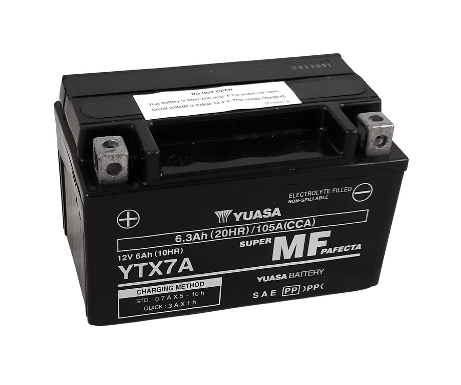 Batterie YUASA W/C sans entretien activée usine - YTX7A FA