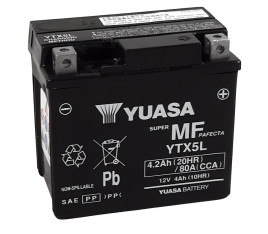 Batterie YUASA W/C sans entretien activée usine - YTX5L FA - 1103934