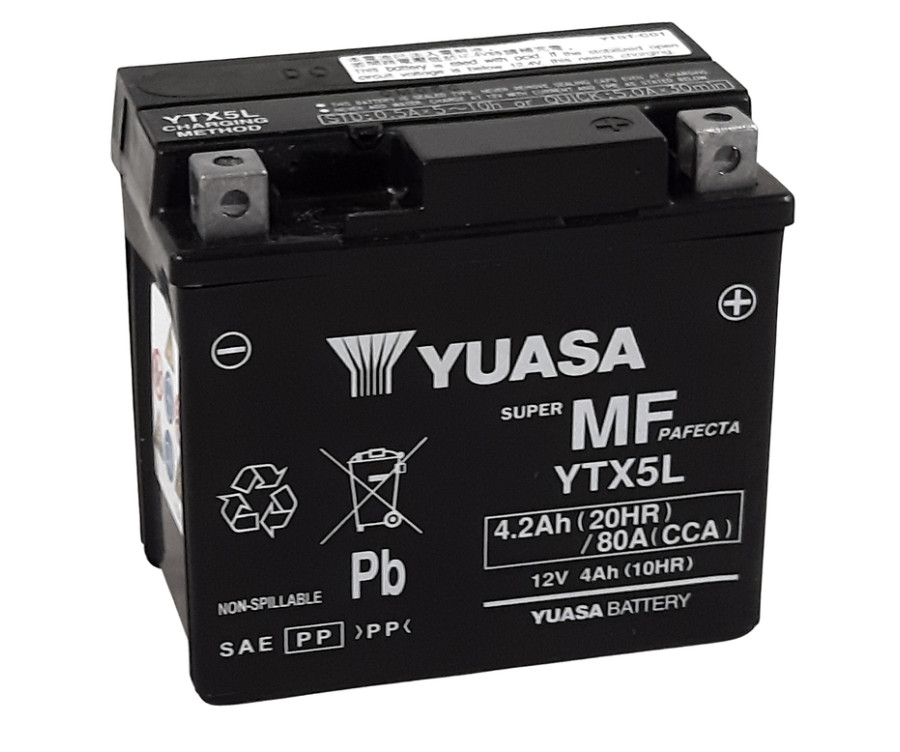 Batterie YUASA W/C sans entretien activée usine - YTX5L FA