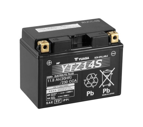 Batterie YUASA W/C sans entretien activé usine - YTZ14S