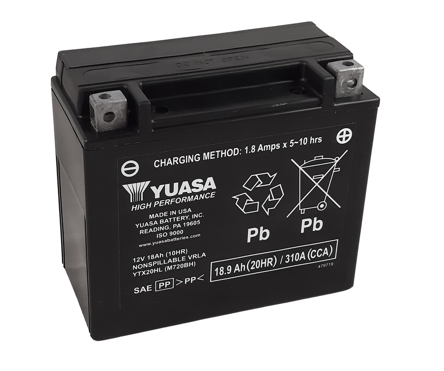 Batterie YUASA W/C sans entretien activée usine - YTX20HL FA