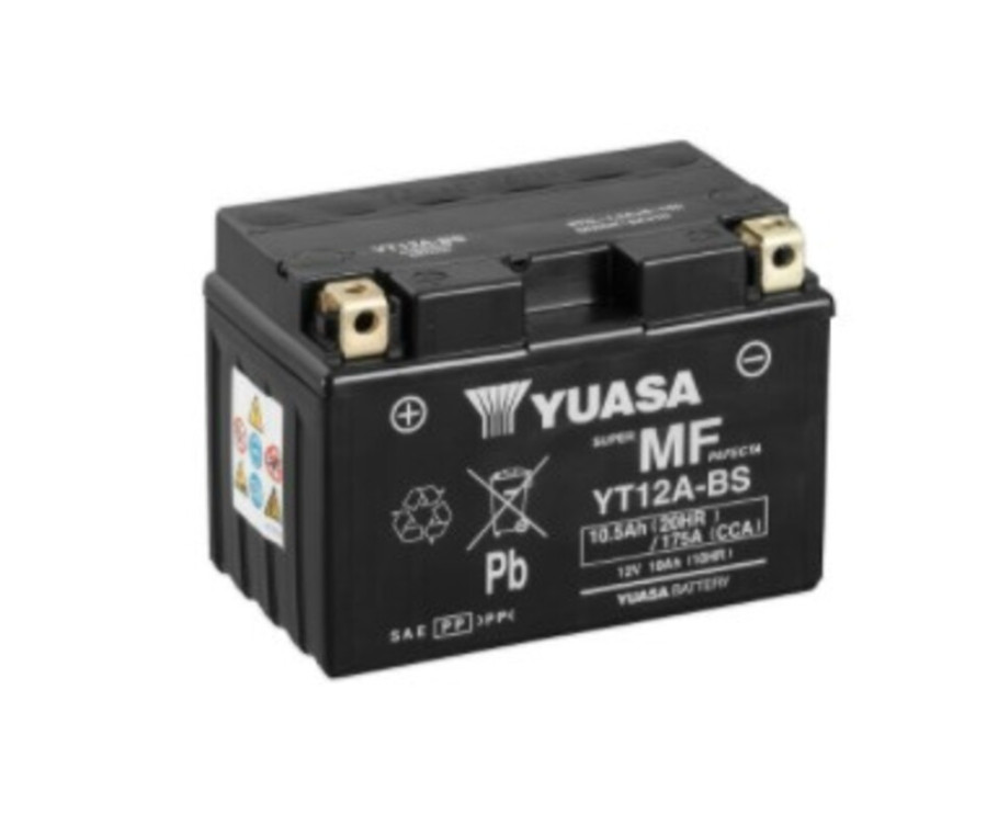 Batterie YUASA W/C sans entretien activée usine - YT12A