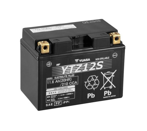 Batterie YUASA W/C sans entretien activé usine - YTZ12S - 1080871